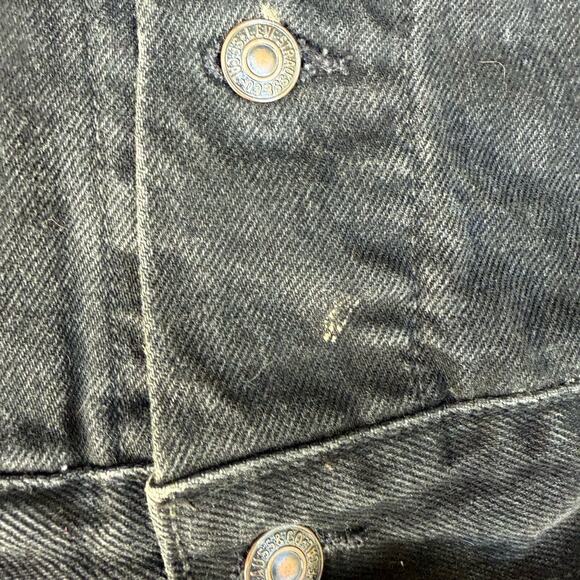 Vintage Levi’s 70598-4159 Black Type 3 Denim Jean Jacket Large RARE Big Patch - Picture 7 of 7